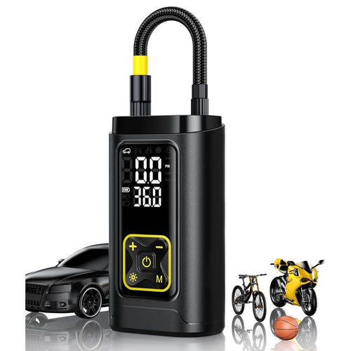 12V DC Portable Tyre Air Compressor – 100 PSI Car Tyre Inflator Air Pump with Pressure Gauge
