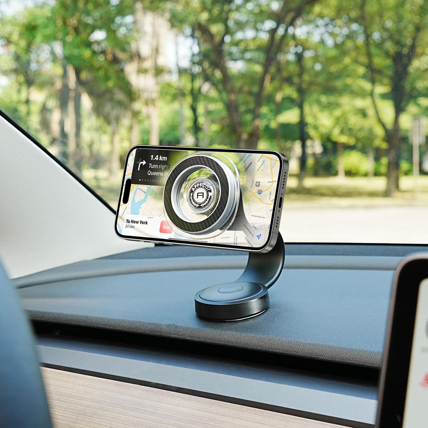 360° Magnetic Car Phone Holder – Universal Dashboard & Windshield Mount with 360° Rotation