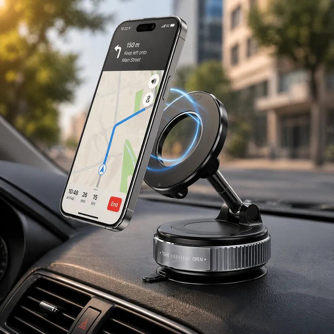 360° Magnetic Car Phone Holder – Universal Dashboard & Windshield Mount with 360° Rotation