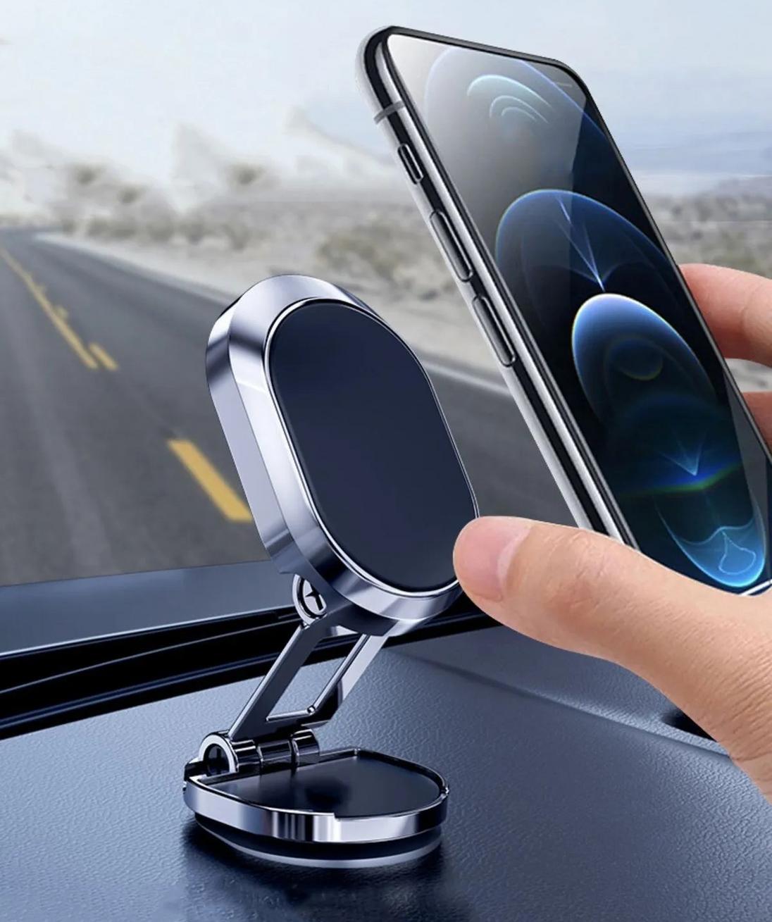 360° Magnetic Car Phone Holder – Universal Dashboard & Windshield Mount with 360° Rotation