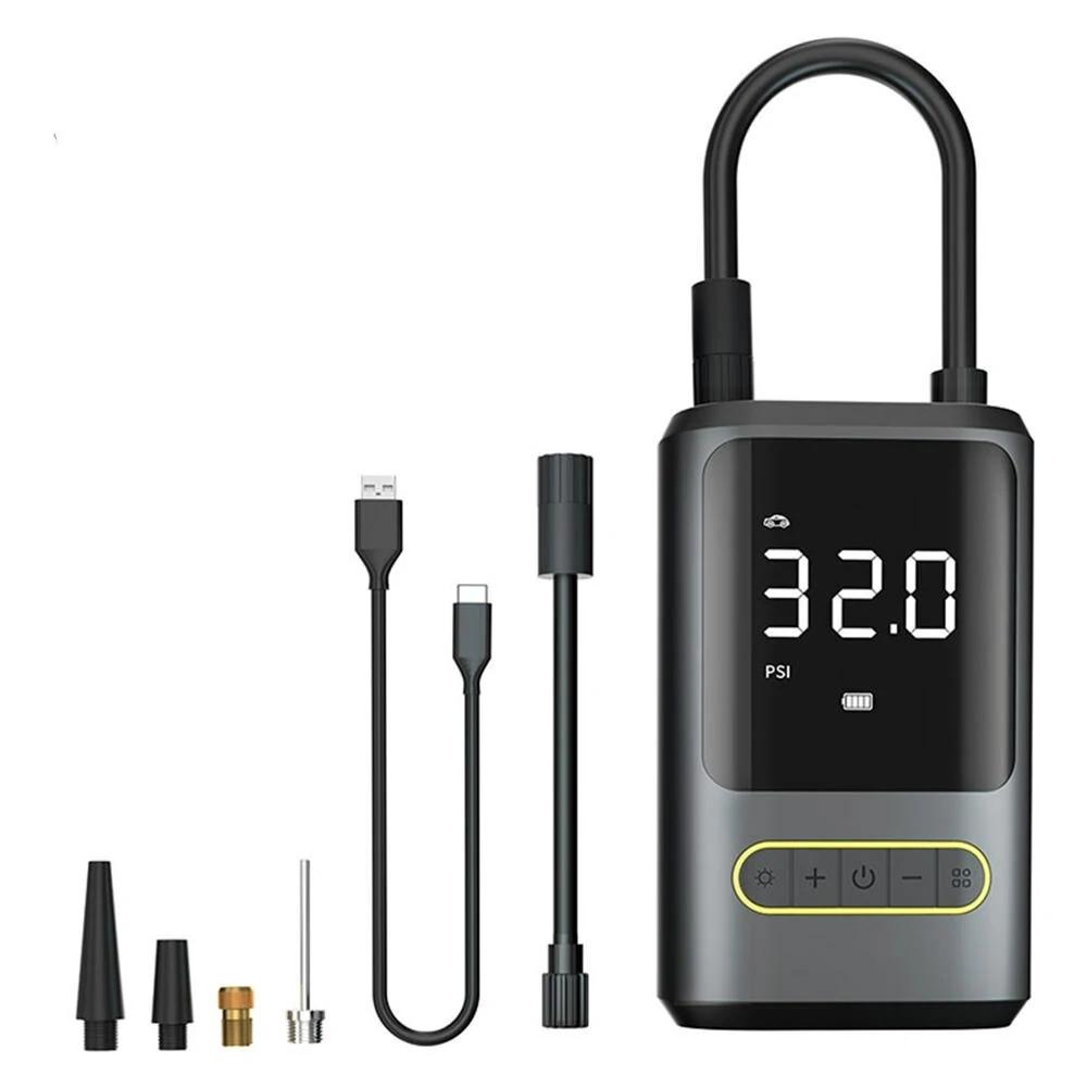12V DC Portable Tyre Air Compressor – 100 PSI Car Tyre Inflator Air Pump with Pressure Gauge